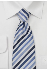 Multistripes Krawatte blau/weiß