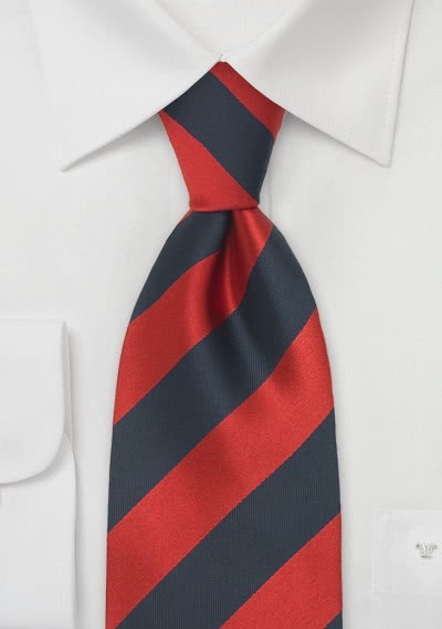 Krawatte Streifen blau rot