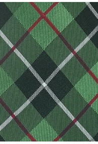Krawatte grün Schottenkaro rot