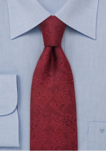 Krawatte weinrot rote Ranken