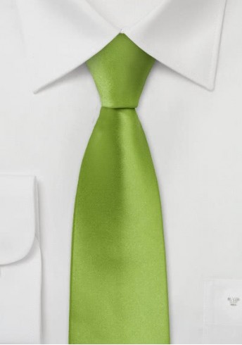 Schmale Krawatte in frischem Grün
