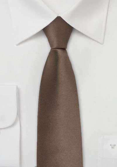 Limoges Schmale Krawatte in mocca