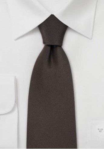 Krawatte einfarbig mocca