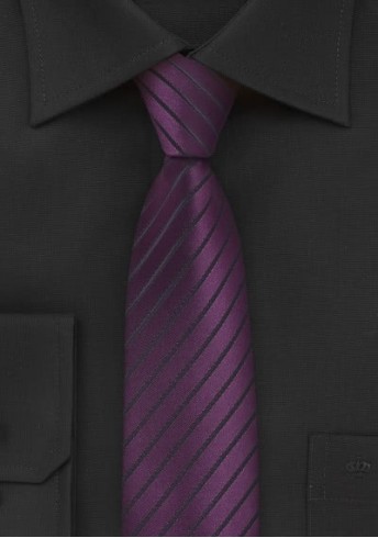 Violette Schmale Krawatte