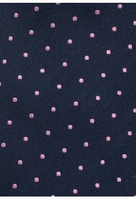 XXL-Krawatte blau rosa Punkte