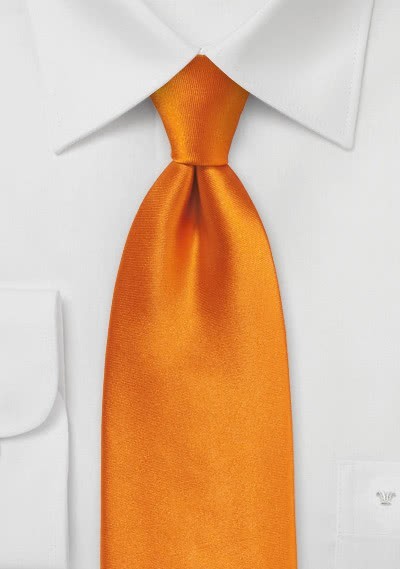 Einfarbige XXL-Krawatte helles orange