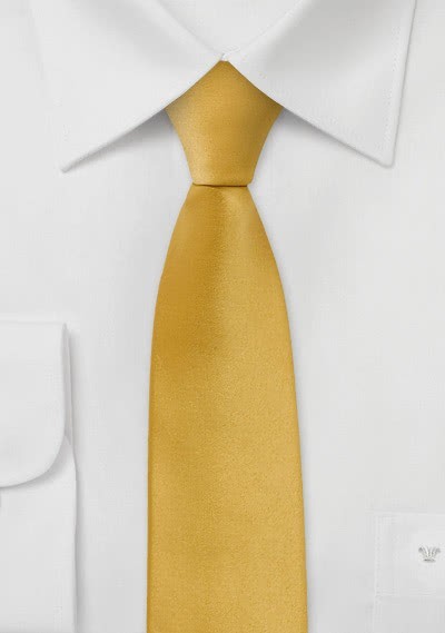 Schmale Krawatte sommerliches Gelb