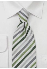 XXL-Krawatte fein gestreift grün