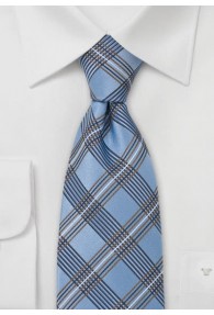 XXL-Krawatte Glencheck blau kupfer
