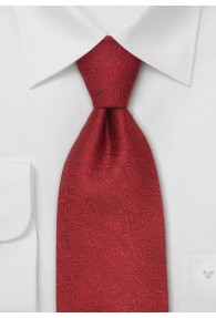 XXL-Krawatte mit rotem Paisleymuster