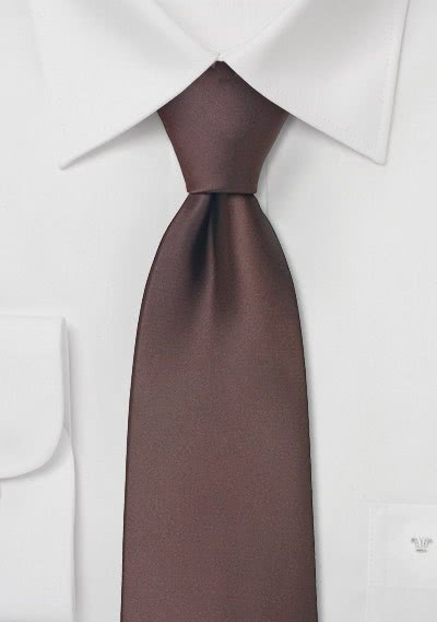 Extralange Krawatte dunkelbraun