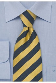 XXL-Krawatte blau gelb gestreift