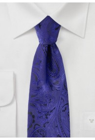 Krawatte gediegenes Paisley ultramarinblau schwarz