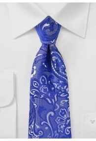 XXL-Krawatte Paisley-Motiv blau