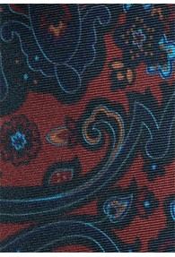 Herrenkrawatte Paisley-Motiv dunkelrot navy