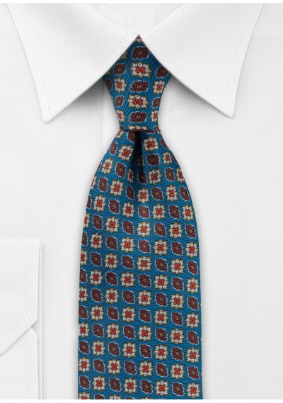 Seiden-Krawatte Embleme blau