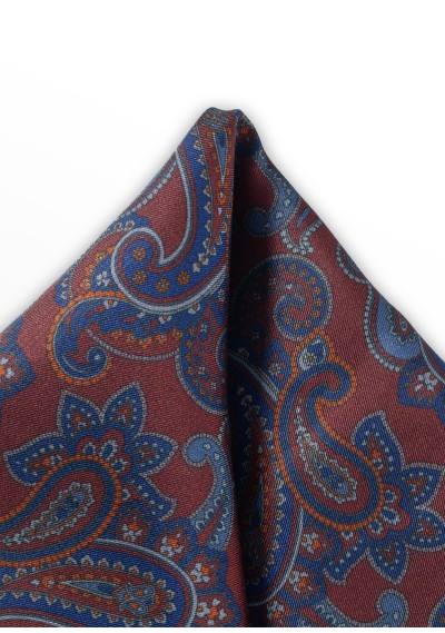 Einstecktuch Paisley-Motiv dunkelrot