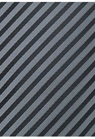 Krawatte Streifendessin nachtschwarz grau
