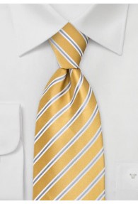 Krawatte Streifen gelb grau