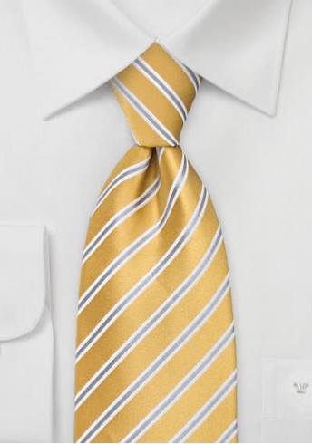Krawatte Streifen gelb grau