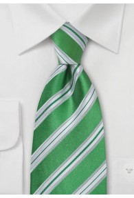 Krawatte XXL  Streifendesign Waldgrün