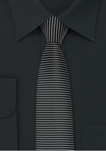 Krawatte schwarz/silber