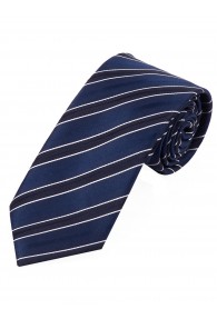 Krawatte Streifendesign blau navy perlweiß