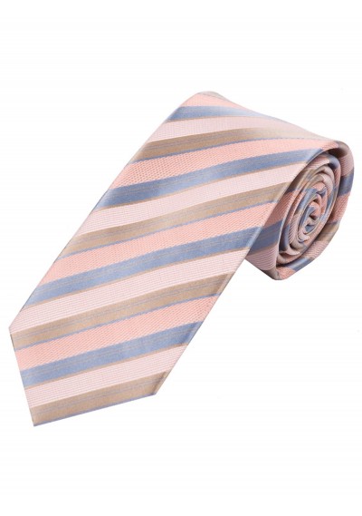 Krawatte Streifenmuster rosa hellblau silber