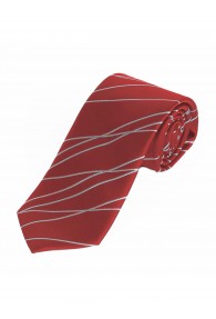 Optimale XXL-Krawatte Wellen-Dekor rot