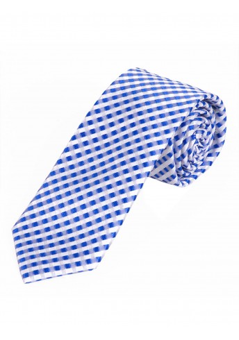 XXL-Krawatte Struktur-Muster königsblau perlweiß