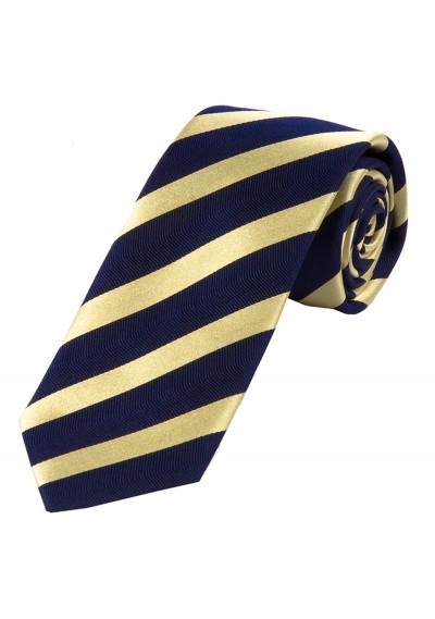 XXL-Krawatte Streifen hellgelb navy