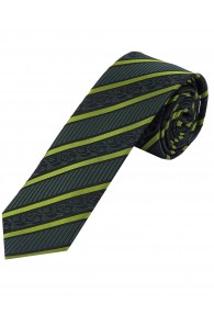 XXL-Krawatte Linien waldgrün dunkelgrau