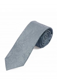 Auffallende XXL-Krawatte Paisleymotiv mittelgrau
