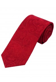 Markante XXL-Krawatte Paisley-Motiv rot