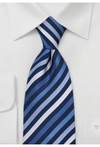 Krawatte Streifenstruktur blau silbergrau