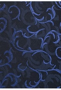 Businesskrawatte Ranken-Muster Schwarz Blau