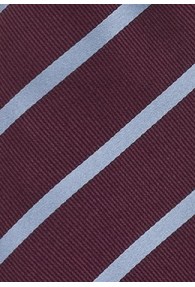 Krawatte XXL Streifen hellblau aubergine