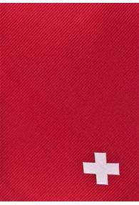 National-Herrenkrawatte Schweiz Rot