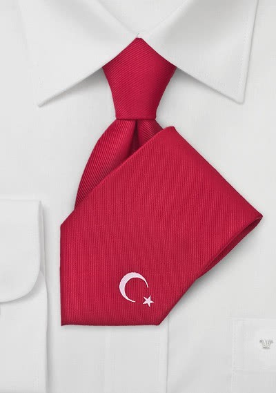 National-Herrenkrawatte Türkei Rot