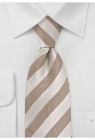 Krawatte beige hellbeige Streifendessin