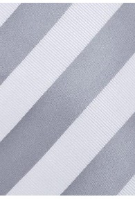 Krawatte weiß silber Streifendesign