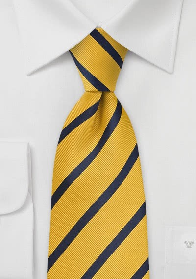 Krawatte Gelb Streifendesign-Pattern