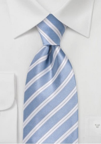 Krawatte eisblau italienisches Streifen-Muster