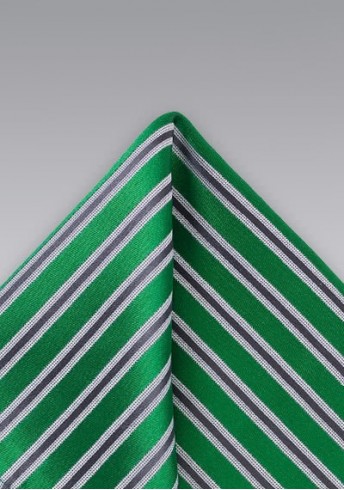 Einstecktuch Grün Streifenstruktur