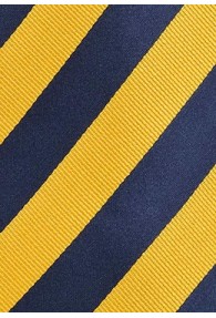 Krawatte Streifen gelb dunkelblau