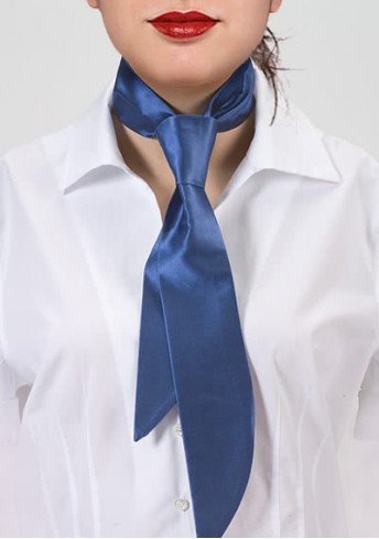 Krawatte für Damen königsblau Poly-Faser 