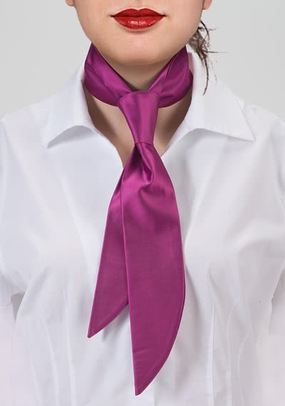 Krawatte für Damen magenta Mikrofaser 