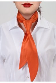 Krawatte für Damen orangerot Kunstfaser 