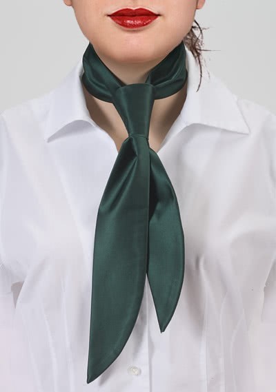 Krawatte für Damen dunkelgrün Poly-Faser 