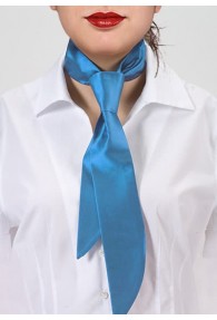 Krawatte für Damen blau Mikrofaser